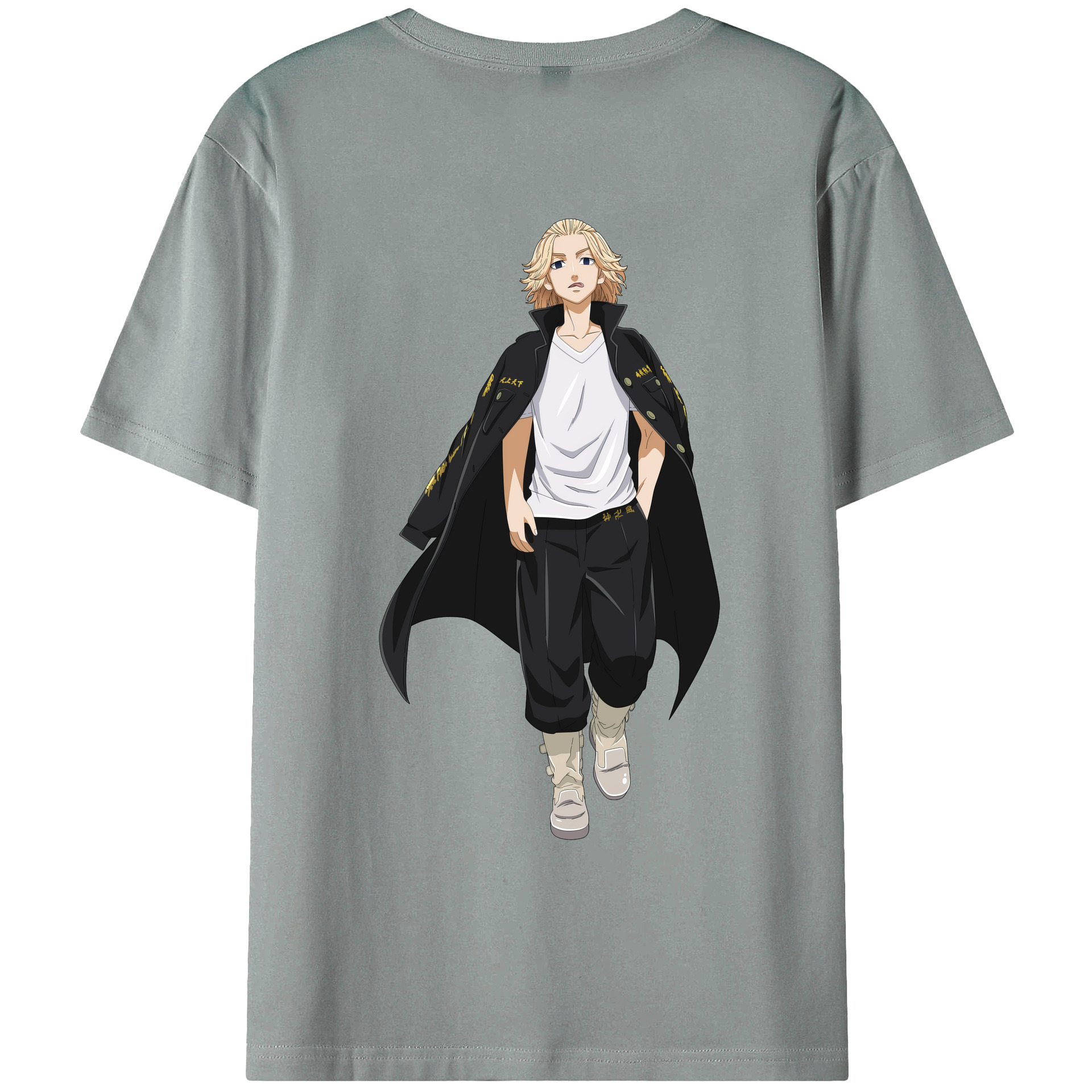 （画像用） 東京リベンジャーズ Tokyo Revengers 綿100％ メンズ半袖Tシャツ（バックプリント） 通気性